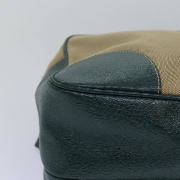PRADA Shoulder Bag Canvas Leather Beige Green Auth bs15610 - Picture 14 of 16